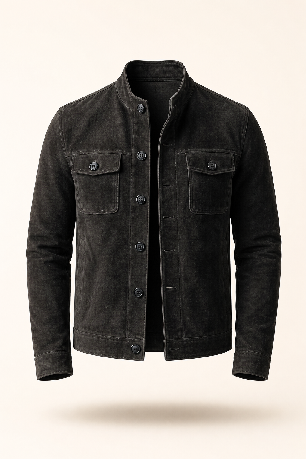 Haven Suede-Look Field Jacket - Black floating product hero