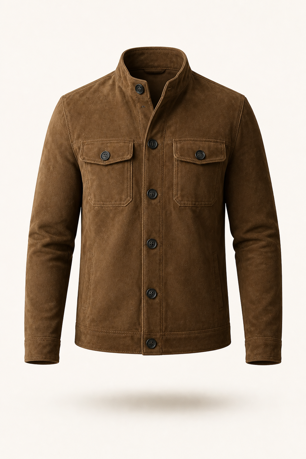Haven Suede-Look Field Jacket - Brown floating product hero