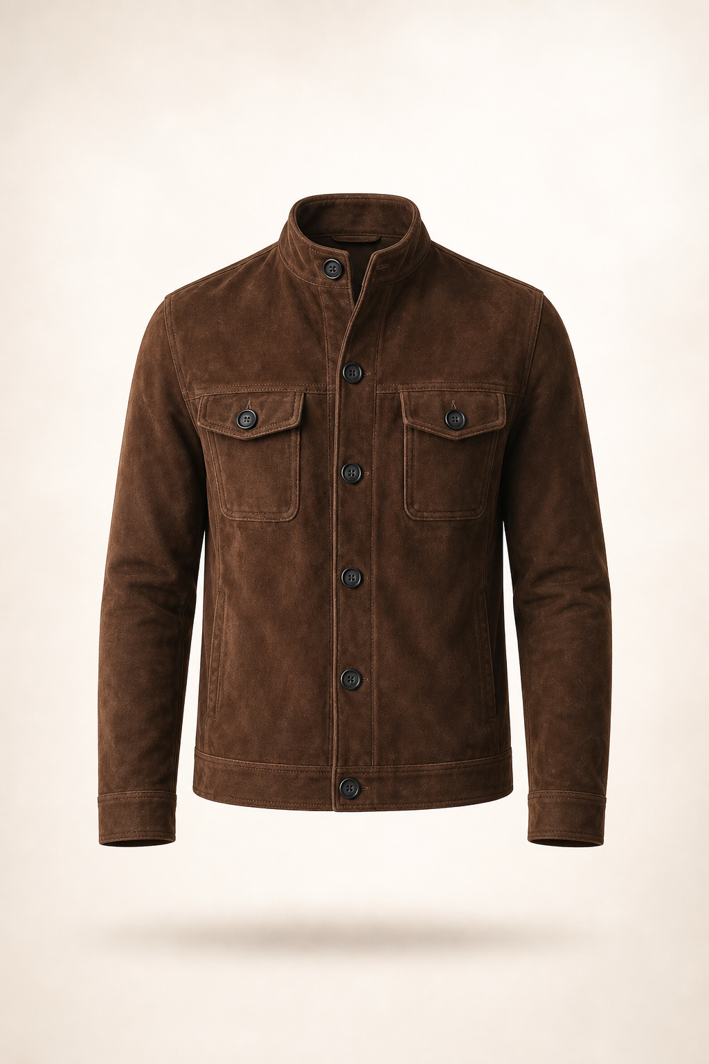 Haven Suede-Look Field Jacket - Dark Brown floating product hero