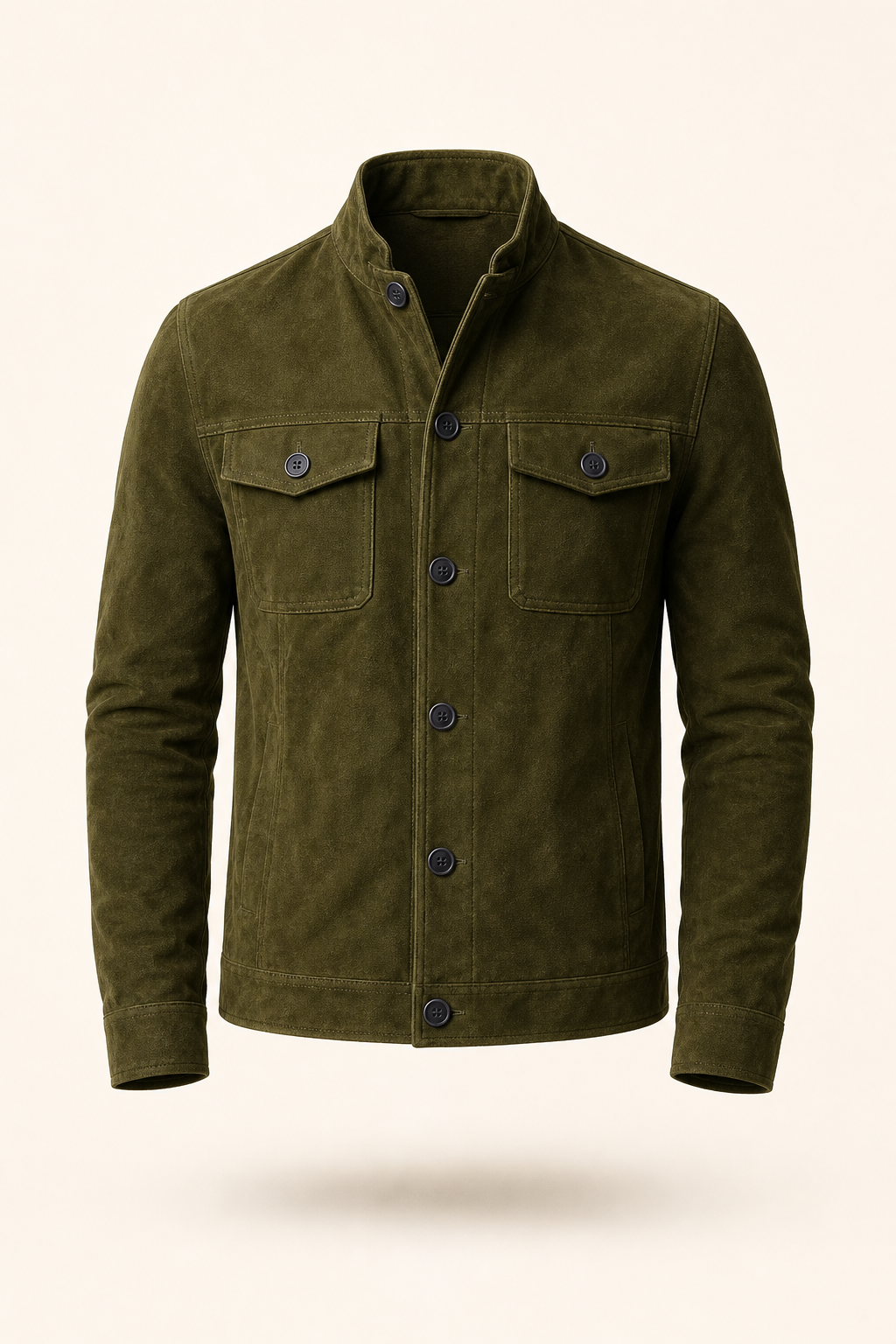 Haven Suede-Look Field Jacket - Green floating product hero