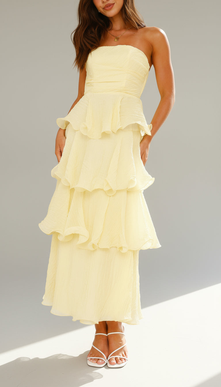 Amalise Tiered Strapless Maxi Dress product image 1