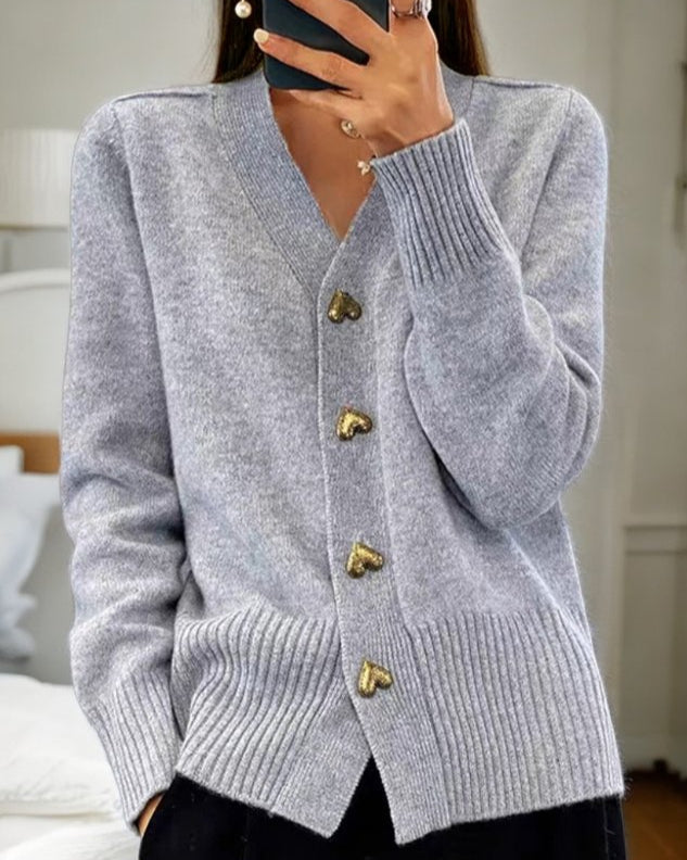 Amorette Heart-Button Cardigan product image 1