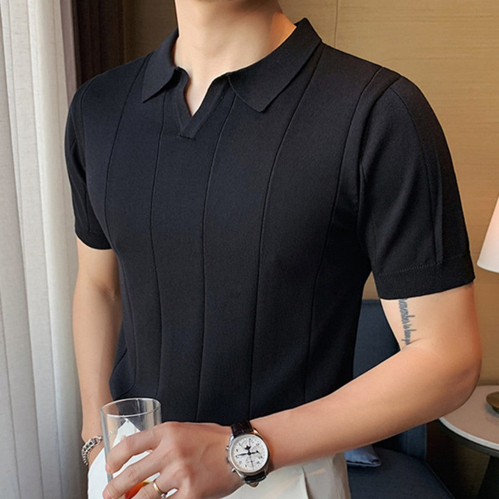 Arven Vertical-Rib V-Neck Polo product image 2