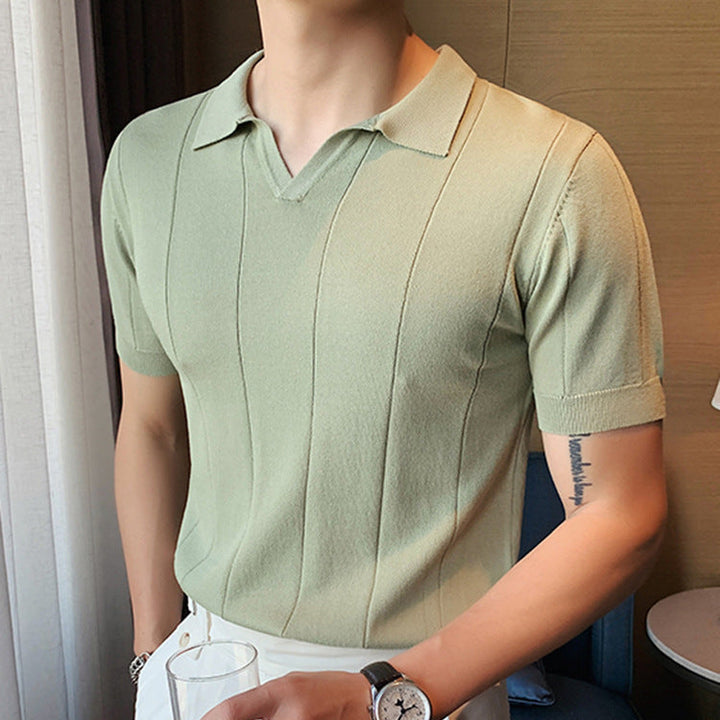 Arven Vertical-Rib V-Neck Polo product image 4