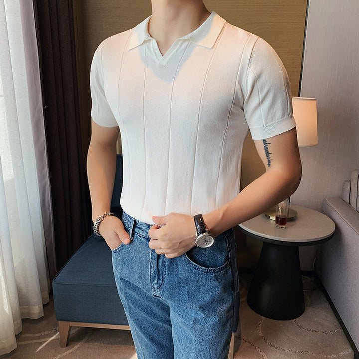 Arven Vertical-Rib V-Neck Polo product image 7