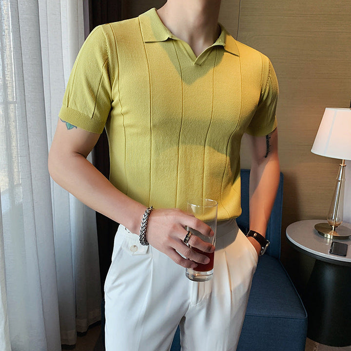 Arven Vertical-Rib V-Neck Polo product image 8