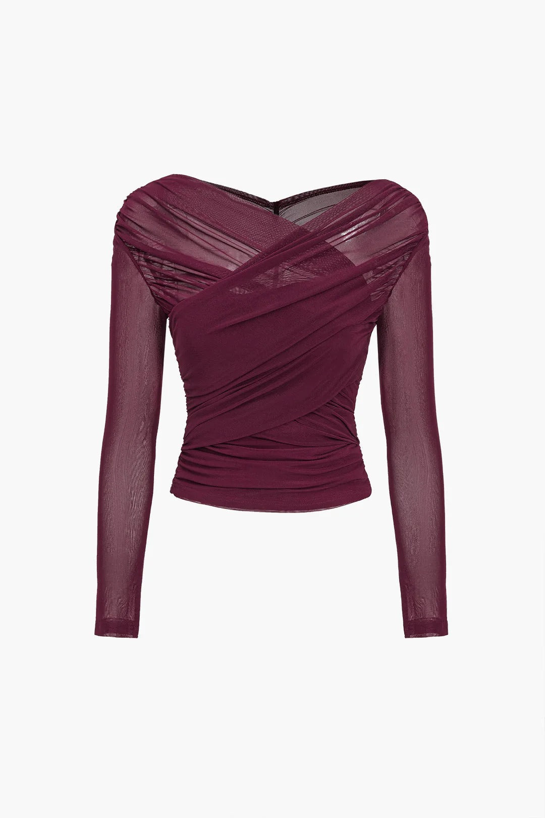 Brielle Ruched Mesh Top product image 3