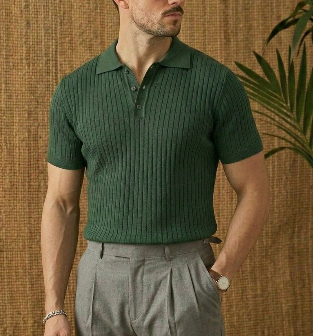 Caveren Ribbed Slim Polo product image 1