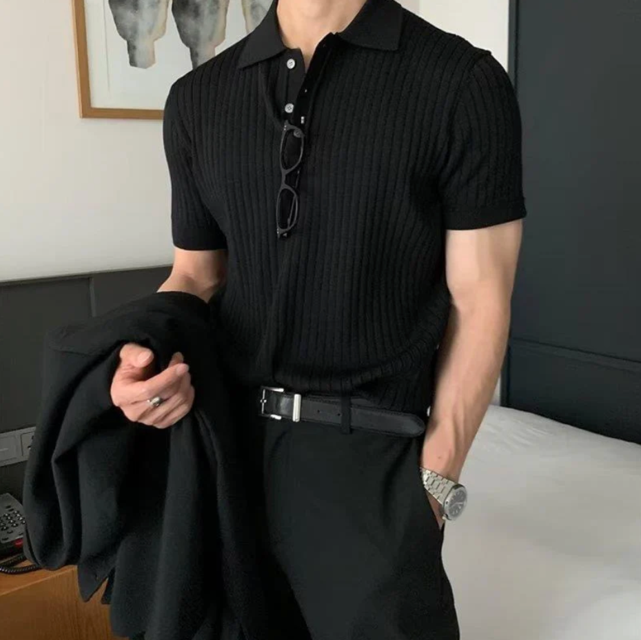 Caveren Ribbed Slim Polo product image 3
