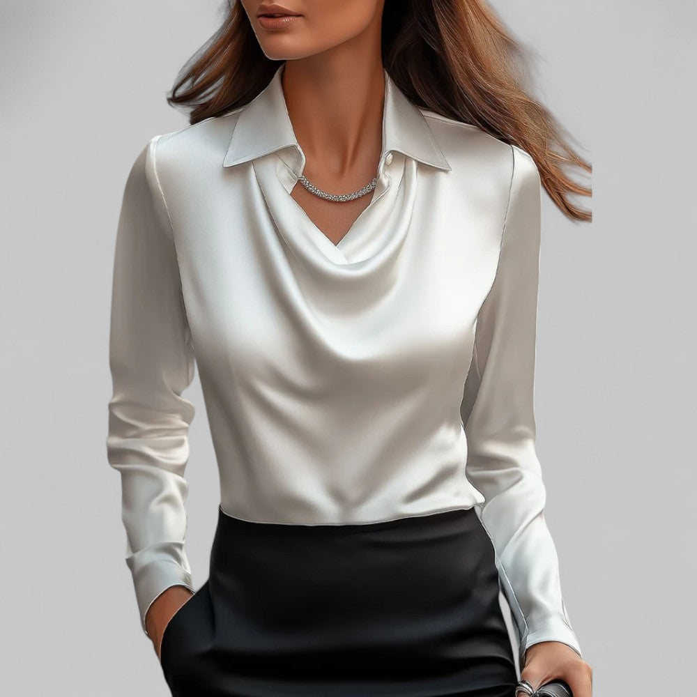 Celestine Draped Satin Blouse product image 1