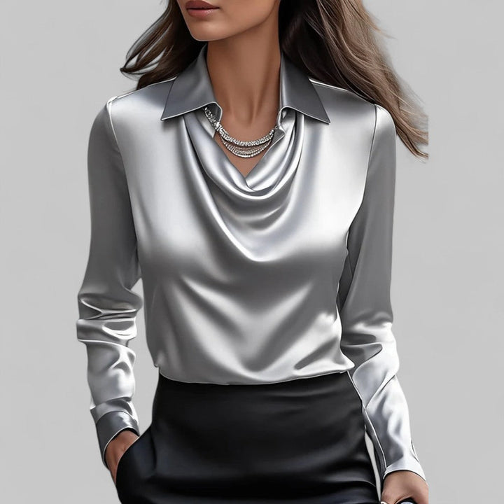 Celestine Draped Satin Blouse product image 2