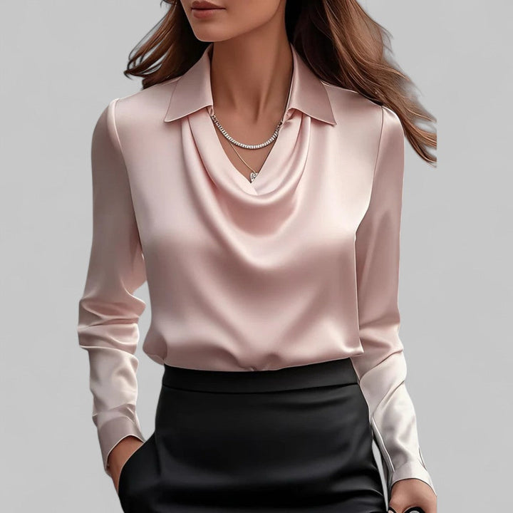 Celestine Draped Satin Blouse product image 3
