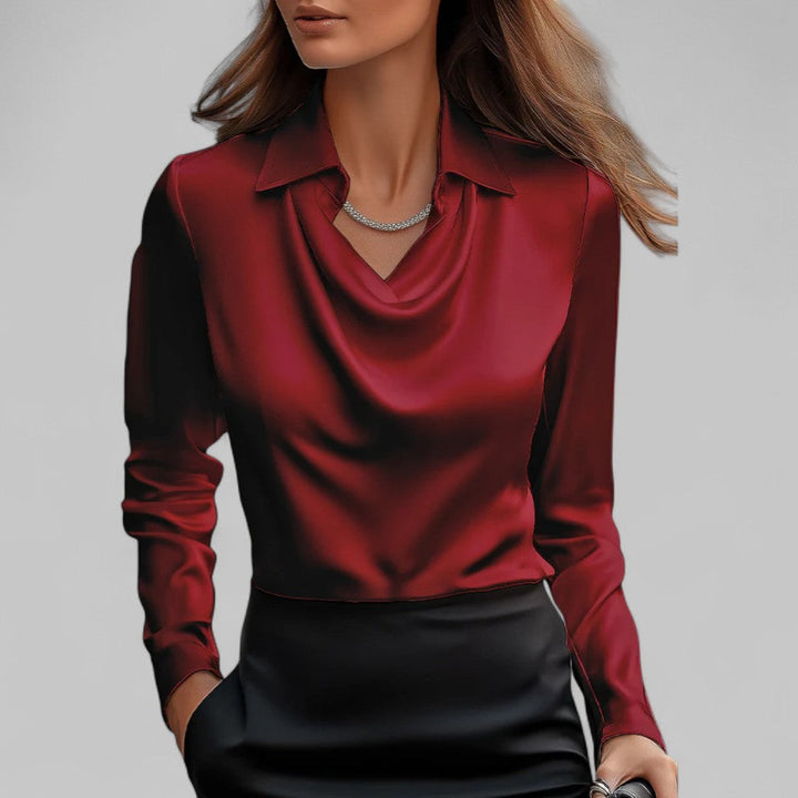 Celestine Draped Satin Blouse product image 5