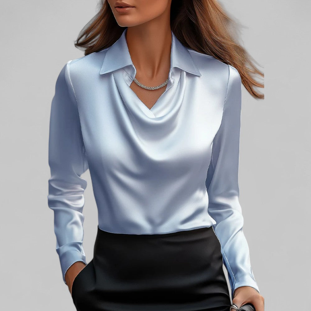 Celestine Draped Satin Blouse product image 6