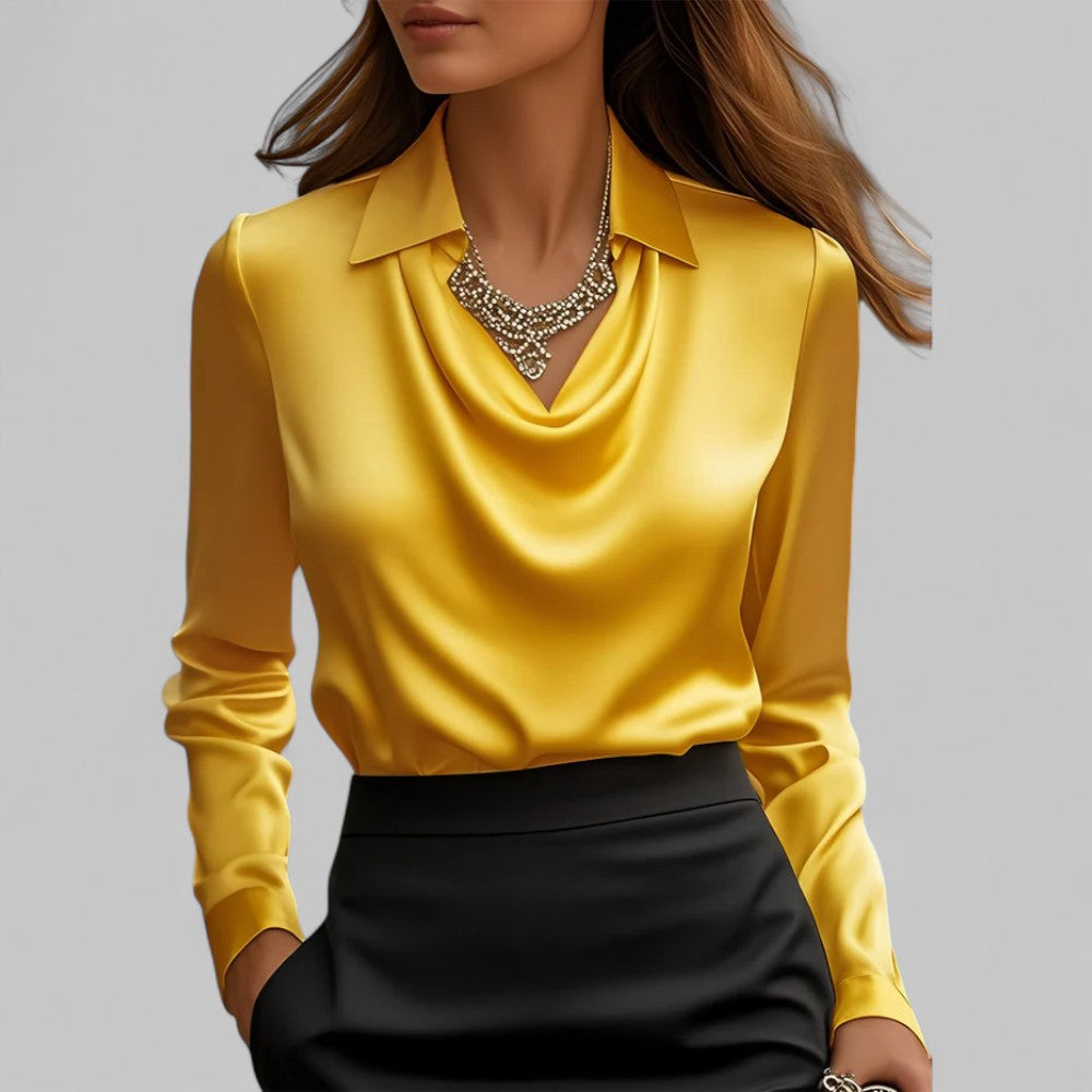 Celestine Draped Satin Blouse product image 7