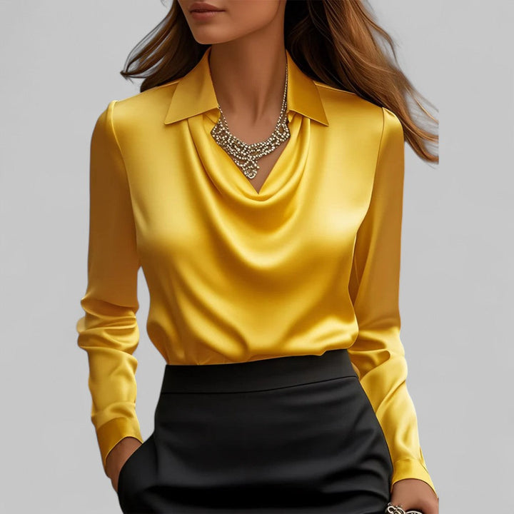 Celestine Draped Satin Blouse product image 7