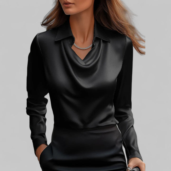 Celestine Draped Satin Blouse product image 9