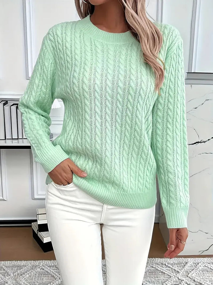 Celia Cable-Knit Crew Sweater product image 1