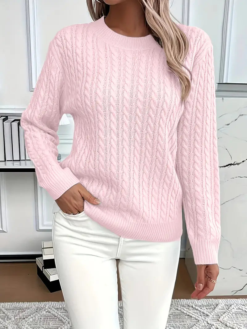 Celia Cable-Knit Crew Sweater product image 2