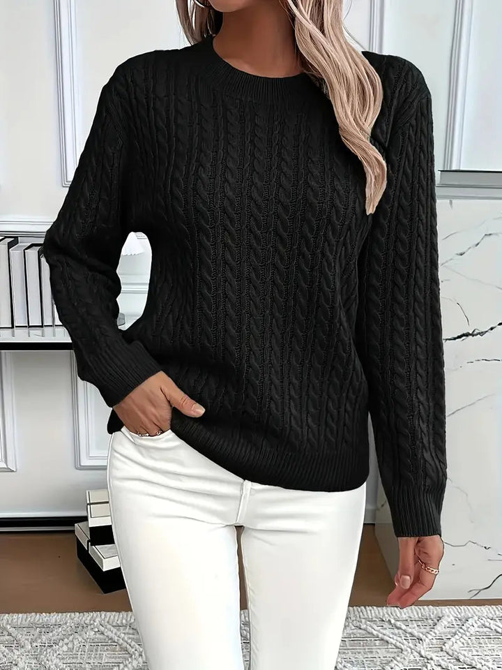 Celia Cable-Knit Crew Sweater product image 4