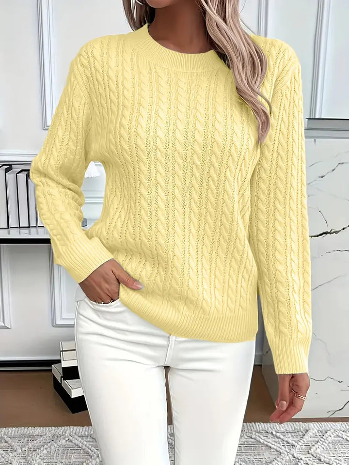Celia Cable-Knit Crew Sweater product image 5