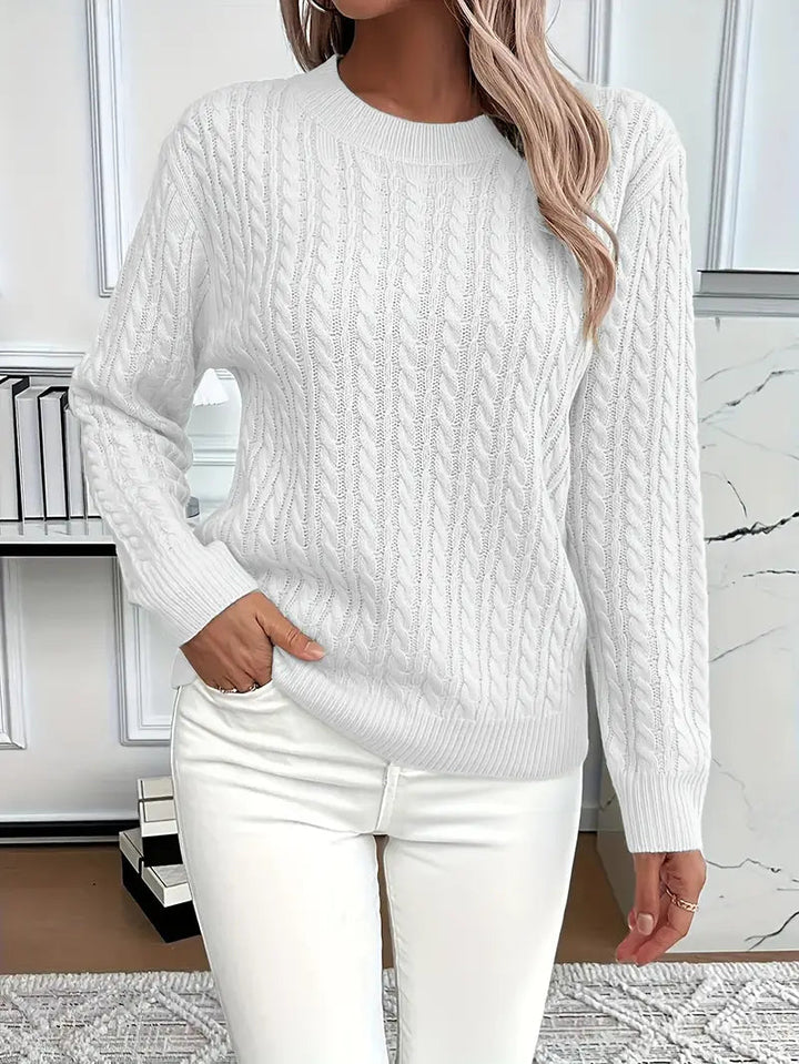 Celia Cable-Knit Crew Sweater product image 7