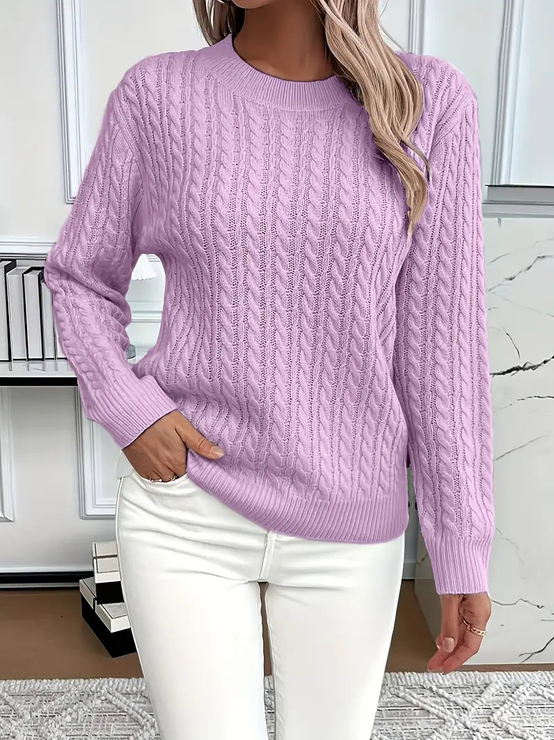 Celia Cable-Knit Crew Sweater product image 8