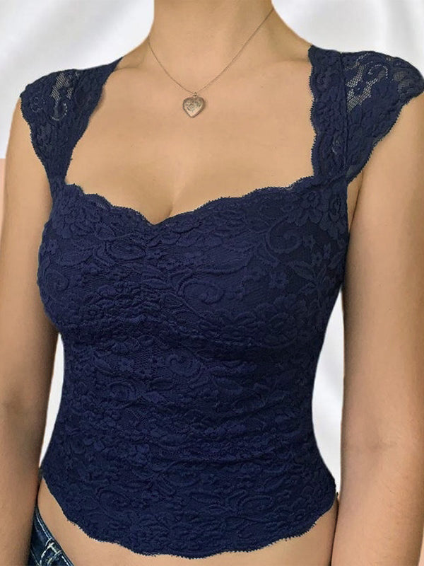 Elowen Navy Lace Top product image 2