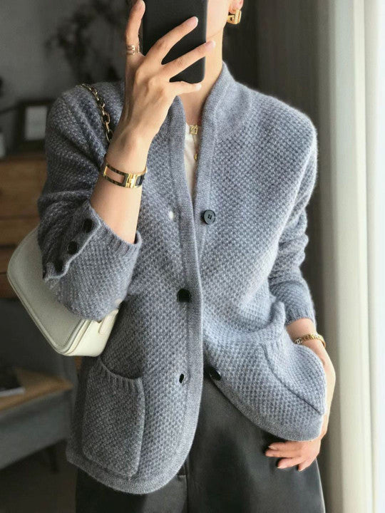 Elowen Textured Stand-Collar Cardigan product image 5
