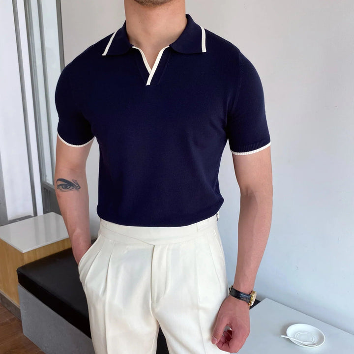 Harven Contrast-Trim Knit Polo product image 1