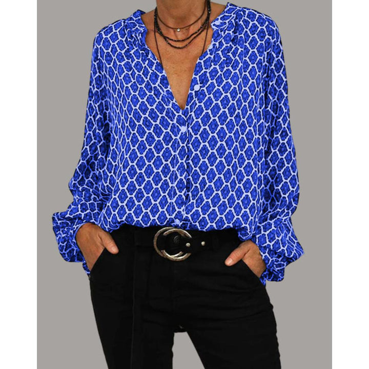 Marcelline Patterned V-Neck Blouse product image 3