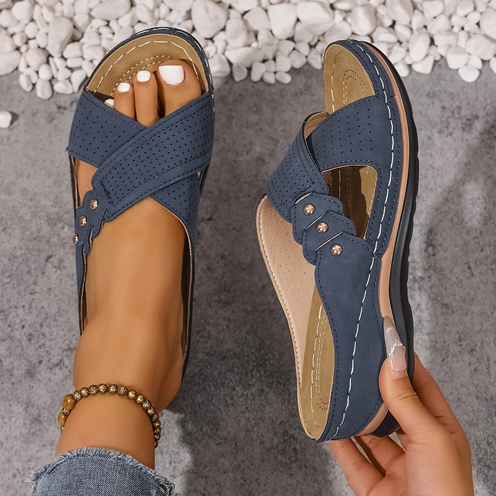 Mireva Cross-Strap Slide Sandals product image 1