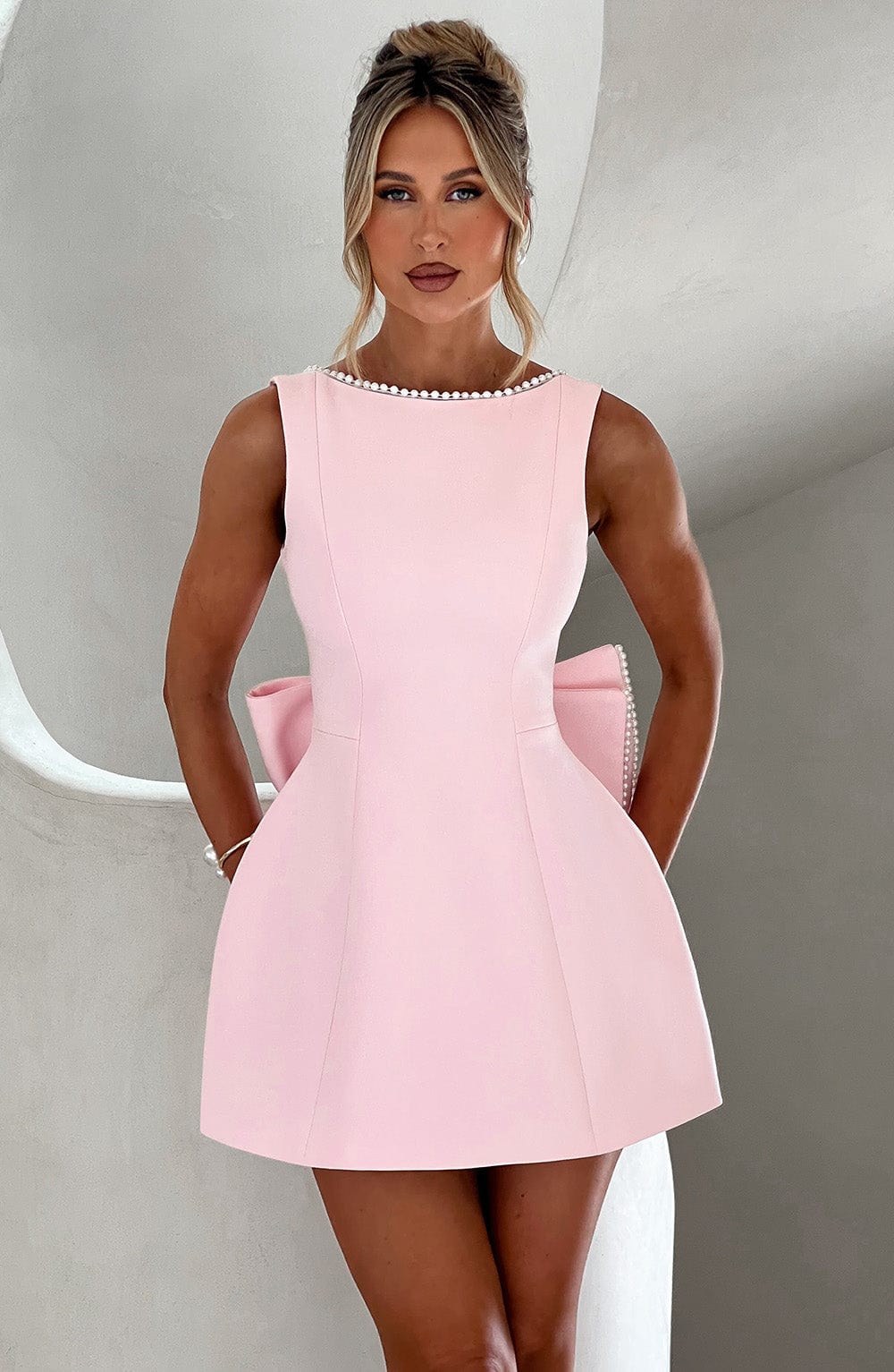 Pearline Bow-Back Mini Dress product image 1