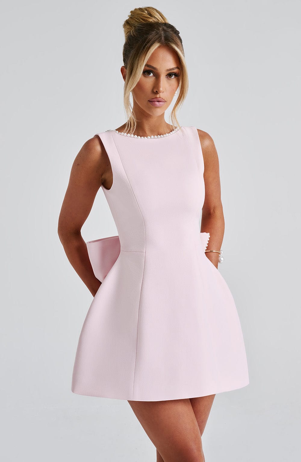 Pearline Bow-Back Mini Dress product image 2
