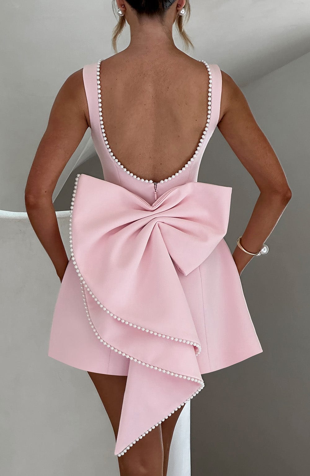 Pearline Bow-Back Mini Dress product image 3