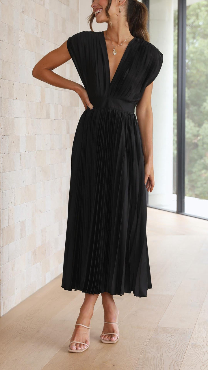 Rosalene Pleated V-Neck Maxi Dress product image 14