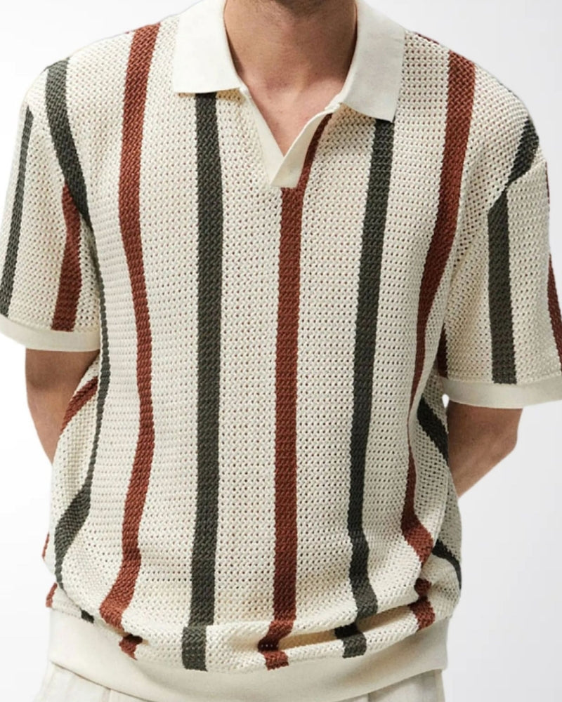Taveren Pointelle Stripe Polo product image 2