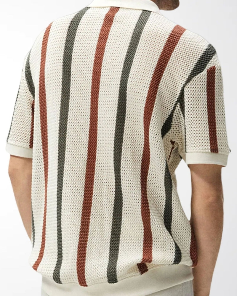 Taveren Pointelle Stripe Polo product image 3