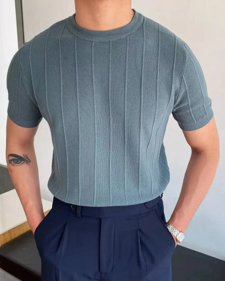 Tavian Vertical-Rib Knit T-Shirt product image 1