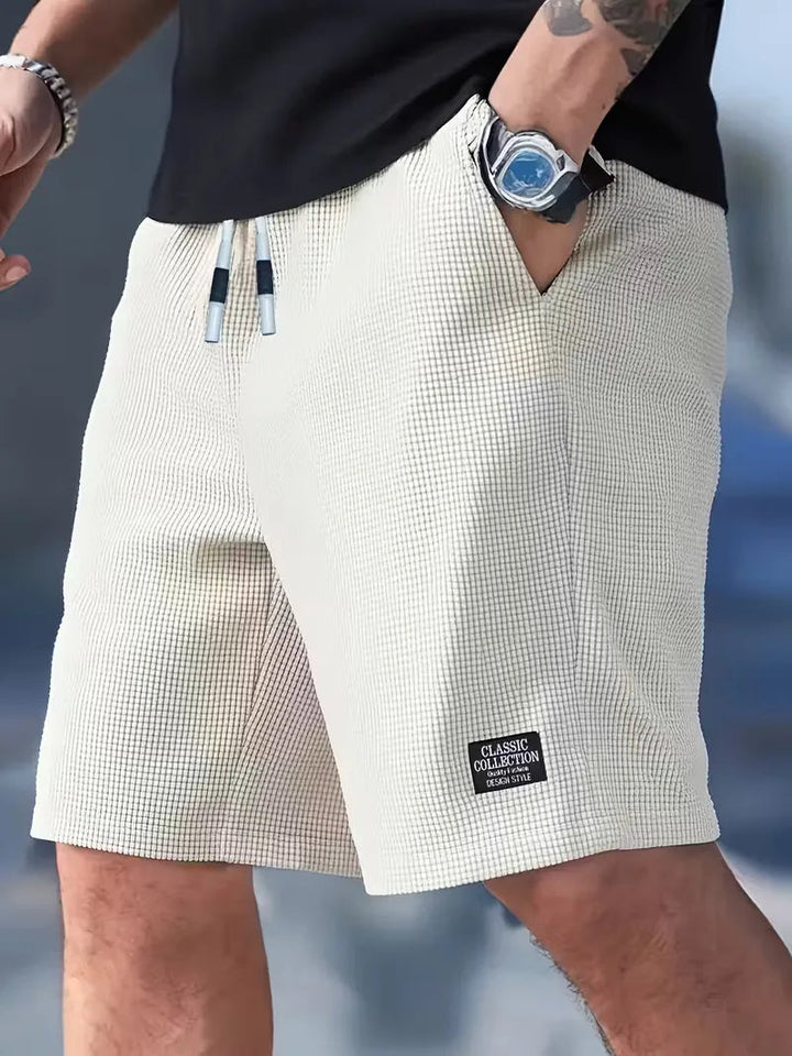 Tavren Waffle-Texture Drawstring Shorts product image 1