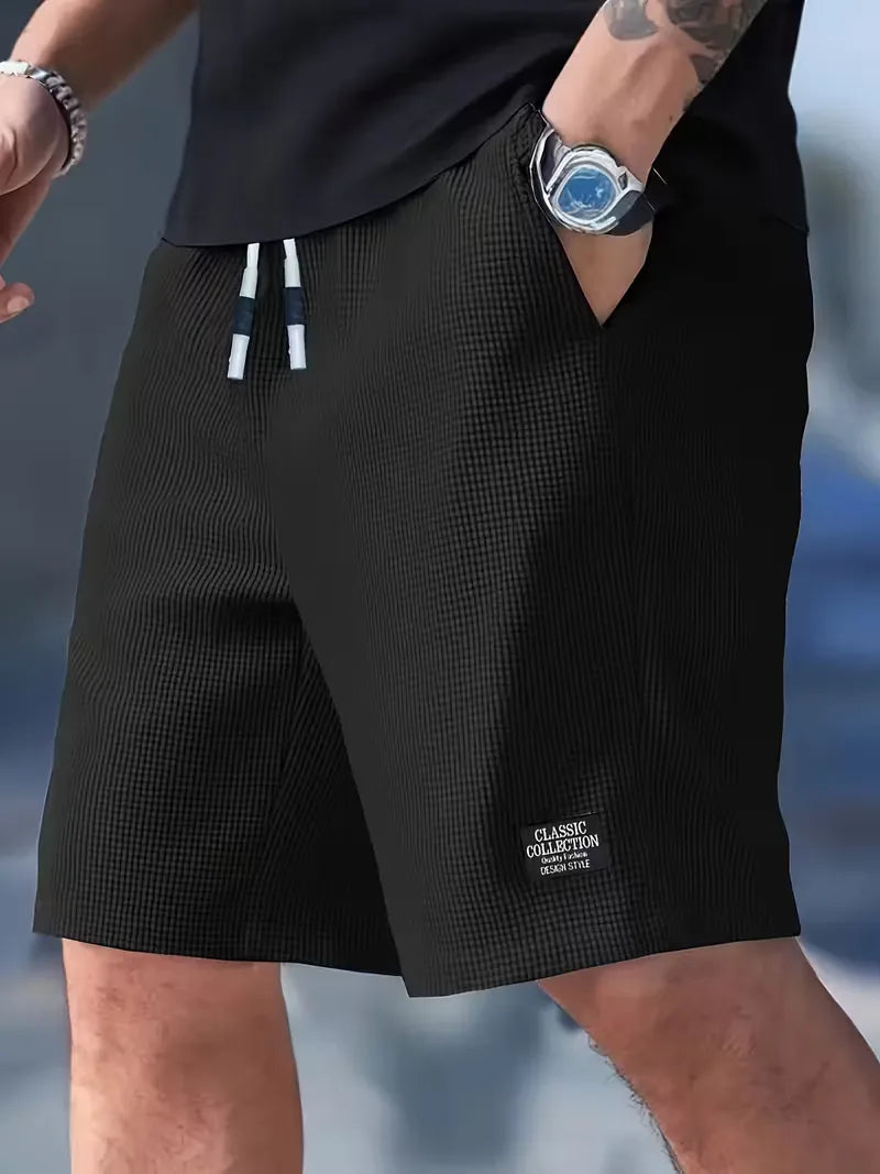 Tavren Waffle-Texture Drawstring Shorts product image 6