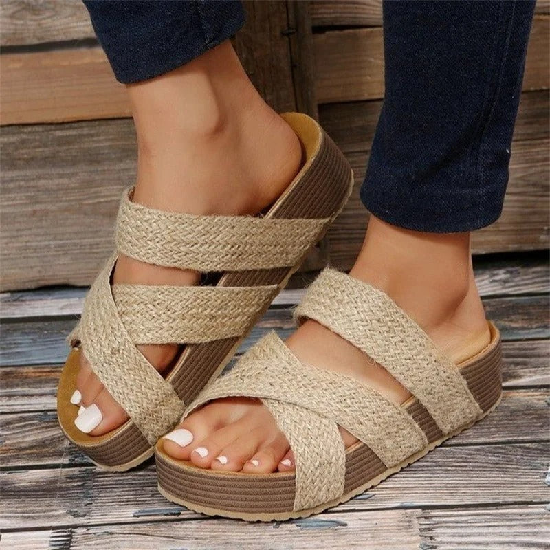 Thalia Woven Platform Sandals product image 5