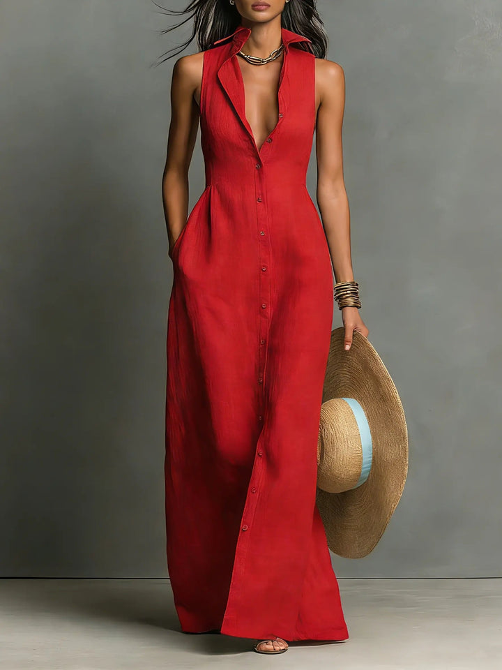 Valeria Sleeveless Maxi Shirt Dress product image 1