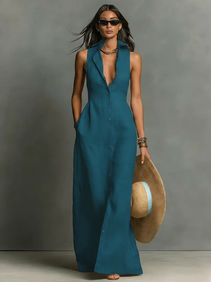 Valeria Sleeveless Maxi Shirt Dress product image 3
