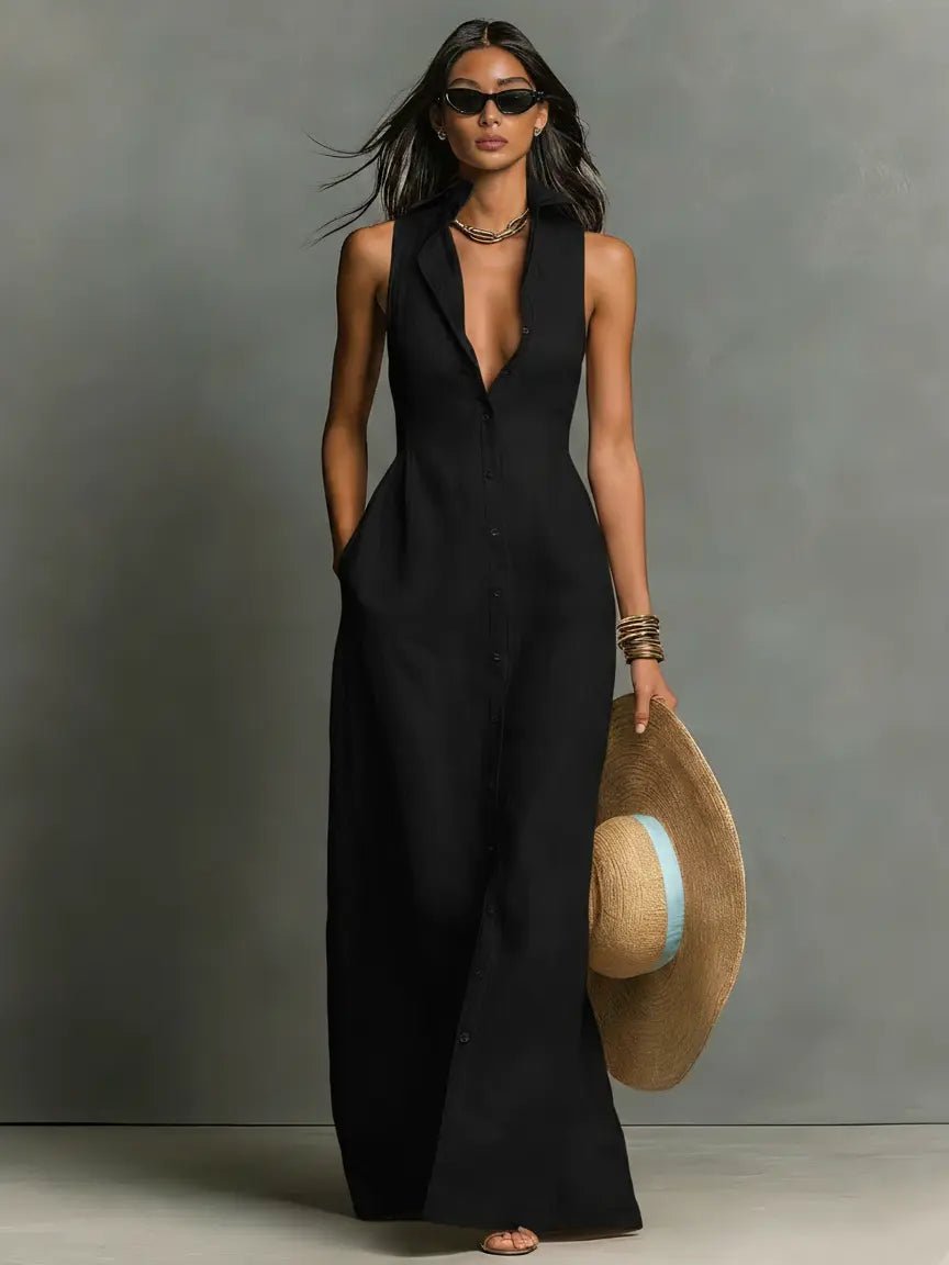 Valeria Sleeveless Maxi Shirt Dress product image 4