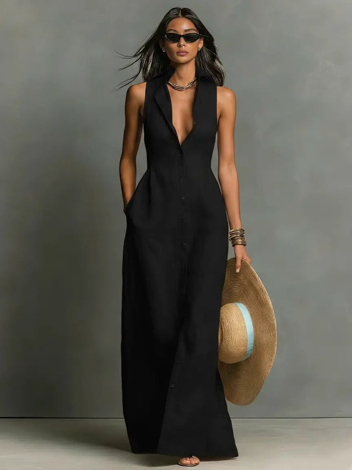 Valeria Sleeveless Maxi Shirt Dress product image 4