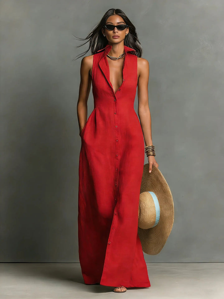 Valeria Sleeveless Maxi Shirt Dress product image 7