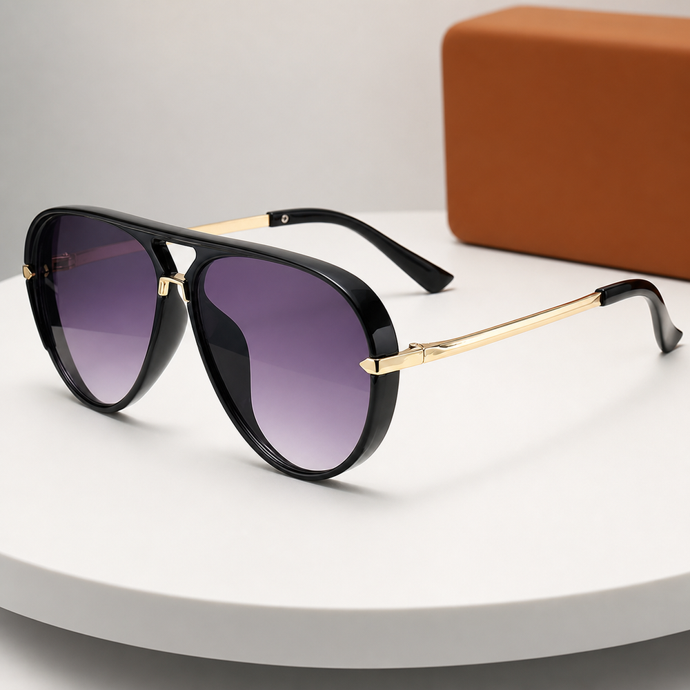 Veyran Gradient Sunglasses in Black
